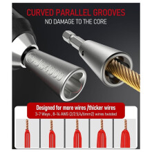 3 Pcs Fast Wire Twister Tool for Drill, Electrical Nut Twister for Impact with 1/4 Chuck, Wire Connector Driver