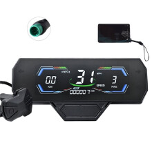 H3C e-Bike Velocímetro NFC Pantalla LCD 24V/36V/48V/60V/72V UART Scooter Eléctrico Medidor Animado en Color LCD NFC 5PIN