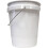 5-Gallon Round Multipurpose Bucket White Plastic Set of 2 Comfortable-Grip Handle, Stackable Design, Easy to Clean 2