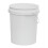 5-Gallon Round Multipurpose Bucket White Plastic Set of 2 Comfortable-Grip Handle, Stackable Design, Easy to Clean 7
