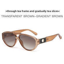 (Ligjt Tea)Sonnenbrille im klassischen Stil mit Antiuv-Beschichtung für Autofahren und Modepartys