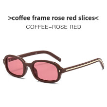 (Coffee Red)Modern Square Sun Glasses With Uv400 For Summer Outings And Parties Fashion