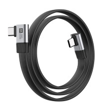 Kabel USB C do USB C, Kąt Prosty, Ładowarka USB Typu C, Szybkie Ładowanie, Przewód 90 Stopni PD 240W 80G, Łokieć do Stereo 80CM