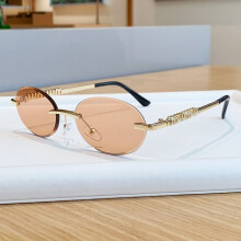 (Champagne)Lunettes de soleil style géométrique moderne avec protection UV pour activités de plein air mode