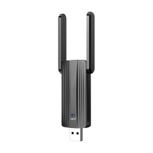 Adaptador Inalámbrico USB WiFi6 AX1800 Sin Controladores, 2.4G+5.8G de Doble Banda, Antena de Alta Ganancia de 5dBi, Dongle WiFi para Des
