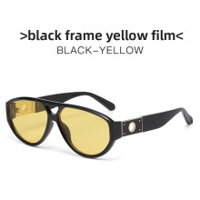 (Black Yellow)Sonnenbrille im klassischen Stil mit Antiuv-Beschichtung für Autofahren und Modepartys