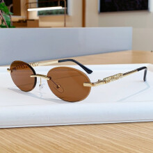 (Brown)Lunettes de soleil style géométrique moderne avec protection UV pour activités de plein air mode