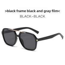 (Black)Lunettes de soleil classiques avec monture verres pour extérieur style urbain et voyages mode