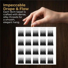 Tassels Bookmark Bulk - Decorative Tassel Charm Ornament Decoration As Accessory Gift for DIY Gold Handmade Black