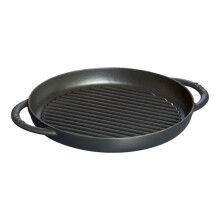 STAUB 23cm CAST IRON PURE GRILL PAN BLACK