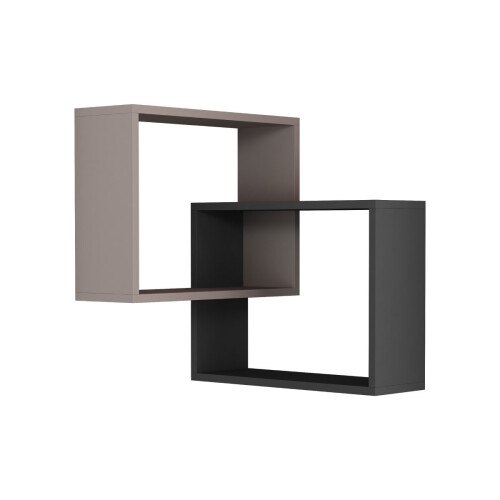 Ring Corner Wall Shelf with 2 Shelves, H68 cm