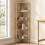 5-Tier Bamboo Corner Shelf - Natural Wood Finish 2