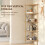5-Tier Bamboo Corner Shelf - Natural Wood Finish 5
