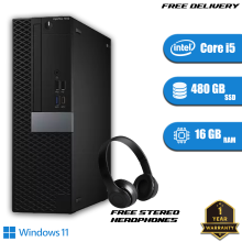 Dell Computer Core i5 6th Gen - 16GB Ram - 480GB SSD - Windows 11 - Refurbished