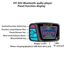 Motorcycle Horns Support FM Radio Music Player TF Card Motorcycle Speaker Playback USB Waterproof B
