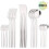 20Pcs Silver Dinnerware Set Stainless Steel Dinner Steak Knife Fruit Fork Spoon Cutlery Set Kitchen Tableware Silverware 5