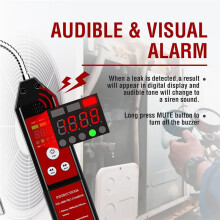 Refrigerant & Combustible Gas-Leak Detector, PPM Freon Leak Detector with Loud Alarm, for R134A R410A Propane Methane