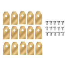 15 PCS Blades with Screws for Navimow I105N/I108N/I110N/ H500N/H800N/H1500N/H3000N Lawn Mower Gold