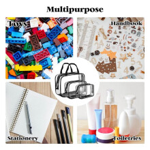18 Confezioni Borse Portaoggetti per Giocattoli In PVC Trasparente Borse da Toilette per Bambini Impermeabili Borse per Organizzare Giocattoli con