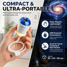 Proiettore di Luce Notturna Olografica Dinamica 5d con Controllo Vocale Proiettore 2-In-1 per Camera da Letto 360 Rotante 5 Film B