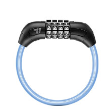 WEST BIKING Verrou de Vélo à 4 Codes Numériques, Verrou de Câble Anti-Vol Portable pour Vélos et Trottinettes, Vélos de Montagne Bleu