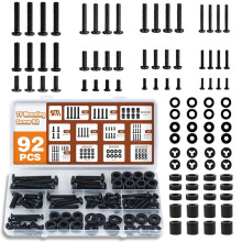 Kit de Vis de Montage Universel pour TV 92PCS avec Boîte - Vis de Remplacement M4 M5 M6 M8 pour la Plupart des TV/Moniteurs