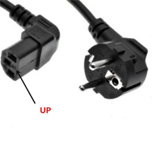 2X Européenne PDU Cordon D'Alimentation Secteur,Prise Mâle Européenne 3Pin Vers IEC 320 C13 Câble Adaptateur Secteur Incliné en HAUT (Prise