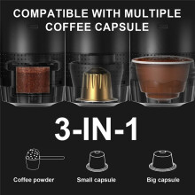 Machine à Café Expresso Portable Électrique Sans Fil pour Camping, Cafetière 3 en 1, Capsules, Poudre, Cafetière de B