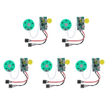 5X DIY-Sprachmodulkarte, 4 Minuten Aufnahme, Wiedergabe, Sprach-Sound-Chip, Sprachgrußkarte für Urlaubsgepäck-Ersatz