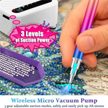 Rhinestone Painting Tool Vacuum Rhinestone Art Painting Pen Kit for Adults with Storage Tray Accessories