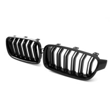 Car Grille Bright Black for 3 F30 F31 F35 2012-2018 Dual Bar Upgraded Version Middle Grille