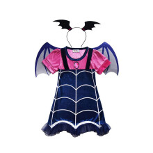 (3-4 Years) Cosplay Vampirina Wing Dress Headwear Halloween Costume