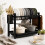 (Design 2) 2 Tier Dish Drainer Rack with Drip Tray 1