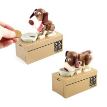 2X Niedliches Sparschwein in Hundeform - ein Ideales Weihnachtsgeschenk für Kinder, das Durch Interessante Mechanische Übungen zum Sparen Anregt
