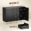 2-Door Sideboard with 3 Drawers and Adjustable Shelves - Black 5