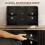 2-Door Sideboard with 3 Drawers and Adjustable Shelves - Black 7