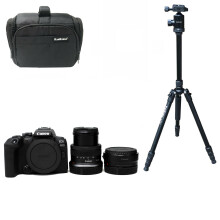 Canon EOS R10 Kit (RF-S 18-45 f/4.5-6.3 IS STM) with adapter with Kamkorda Bag & Tripod