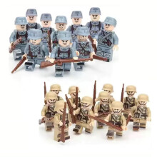 20pcs War II the British and German armies Desert Military Sodiers Weapons Minifigures Kids Toys Gifts Fit Lego