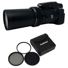 Nikon Coolpix P1100 Black with Lens Filter Bundle (77mm)