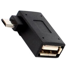 10 Micro-USB OTG-Adapters voor TV, Classic en met Voeding (Hoekig Ontwerp) A