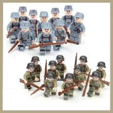 20pcs War II the British and German armies Desert Military Sodiers Weapons Minifigures Kids Toys Gifts Fit Lego