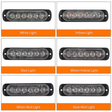 6X 12V-24V 6LED Light Flash Emergency Car Vehicle Warning Strobe Flashing White