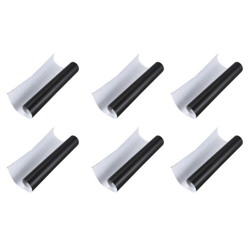 6X Adesivo para Carro DIY Filme de Vinil Preto Fosco de 12 X 60 Polegadas