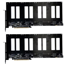2X R37D PCIe 5.0 X16 auf 4-Port E1.S/E3.S (SFF-TA-1002) Festplatten-Split-Adapter-Erweiterungskarte Gen5 Unterstützt One Drag Four