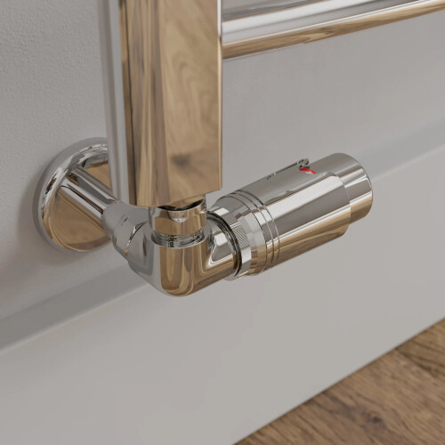 DuraTherm Corner Chrome Thermostatic Radiator Valve Pack - 15mm 2