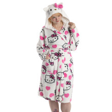 (Large) Hello Kitty Hooded Bathrobe (Womens Multicoloured)