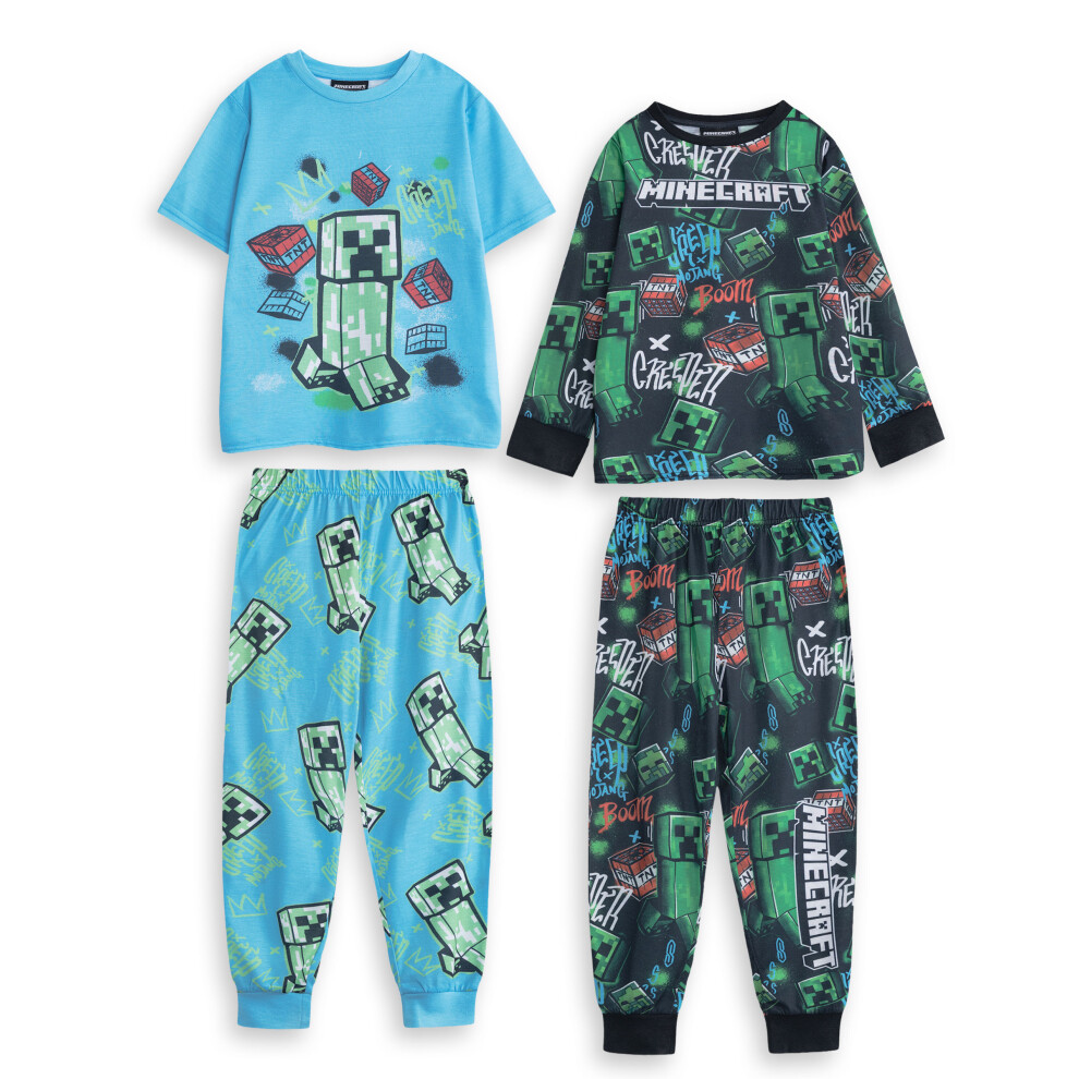 Minecraft (7-8 Years) Multi-Pack Of 2 Long Leg Pyjama Set (Boys Multicoloured)