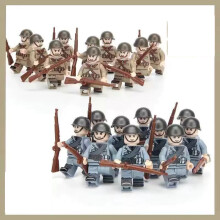 20pcs War II the British and German armies Desert Military Sodiers Weapons Minifigures Kids Toys Gifts Fit Lego