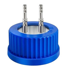 Sicherheitsflaschenverschluss Aus Edelstahl 304 GL45 für Den Laborgebrauch, Mittlere Größe, Autoklavierbar, 1-Port, 2-Port