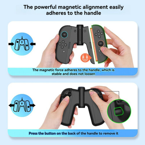 Charging Grip for   2 Game Grip Charging Protection Precision Fit Charge with Case  Charging Indicator